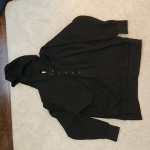 Aerie Ribbed half snap hoodie